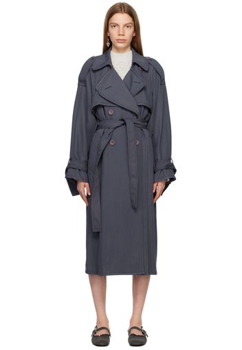 Acne Studios Gray Belted Trench Coat