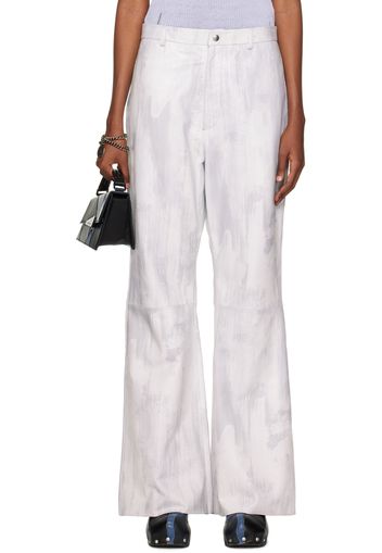Acne Studios SSENSE Exclusive White Leather Trousers