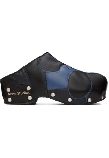 Acne Studios SSENSE Exclusive Black & Blue Bloggi's Clogs