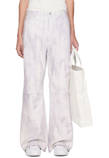 Acne Studios SSENSE Exclusive White Leather Trousers