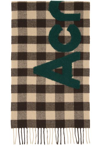 Acne Studios Brown Check Scarf