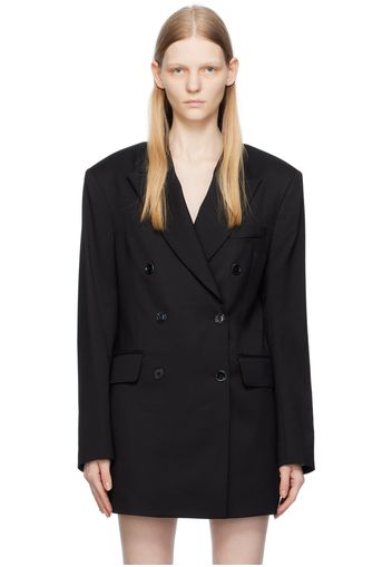 Acne Studios Black Double-Breasted Blazer