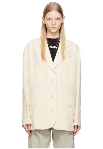 Acne Studios Off-White Single-Breasted Blazer