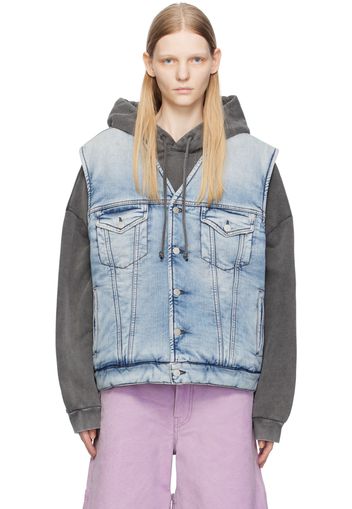 Acne Studios Blue Padded Denim Vest