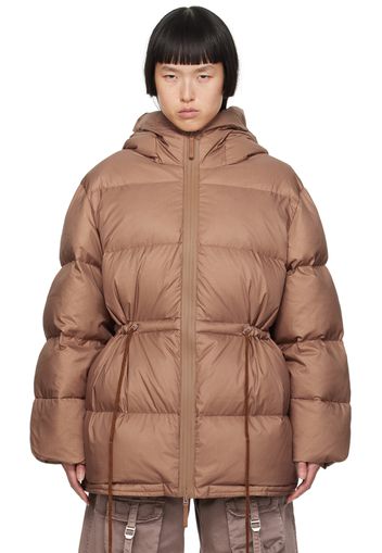 Acne Studios Brown Hooded Down Jacket