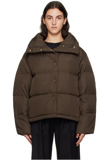 Acne Studios Brown Quilted Down Jacket