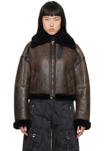 Acne Studios Brown Spread Shearling Jacket