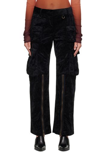 Acne Studios Black Crinkled Trousers