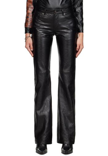 Acne Studios Black Paneled Leather Pants