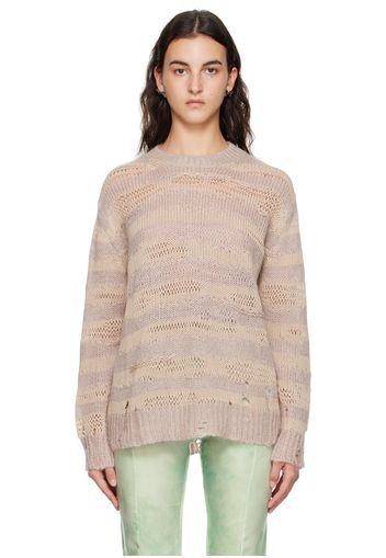 Acne Studios Beige Distressed Sweater