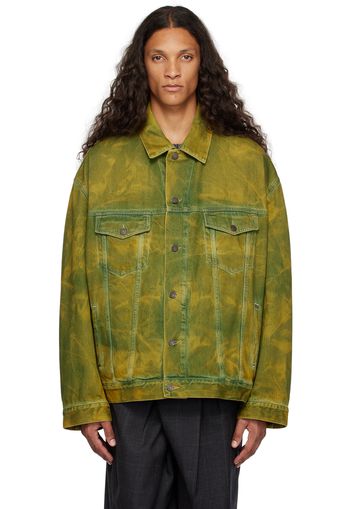 Acne Studios Yellow Dropped Shoulder Denim Jacket