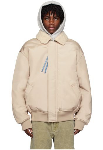 Acne Studios Beige Padded Bomber Jacket