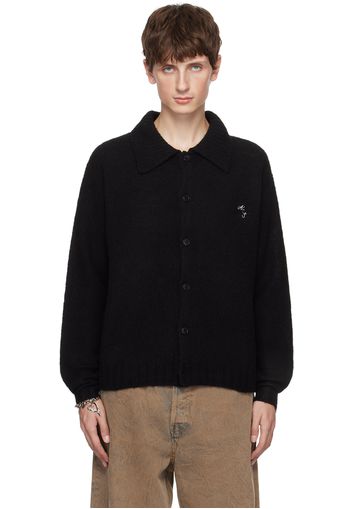 Acne Studios Black Spread Collar Cardigan