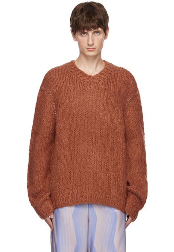 Acne Studios Brown Hand-Knit Sweater