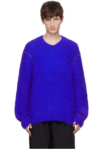 Acne Studios Blue Hand-Knit Sweater