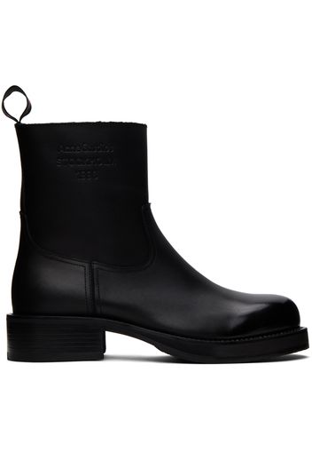 Acne Studios Black Glossed Leather Boots