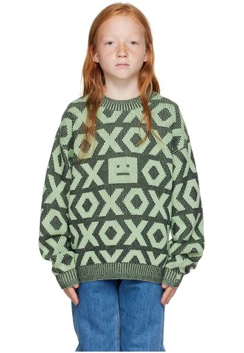 Acne Studios Kids Black & Green 'XO' Sweater