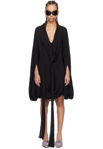 Acne Studios Black Draped Minidress