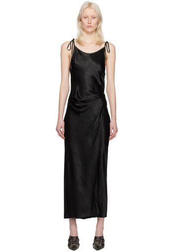 Acne Studios Black Wrap Maxi Dress