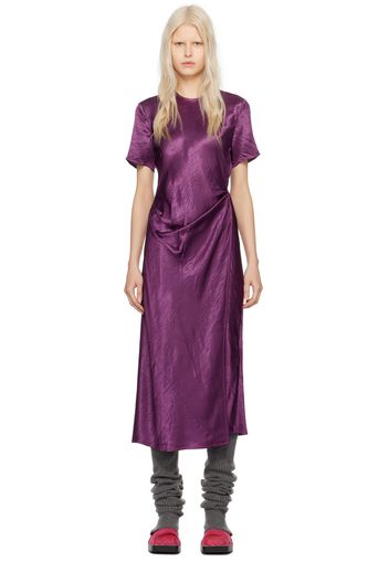 Acne Studios Purple Wrap Maxi Dress