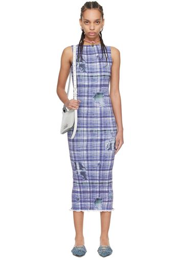 Acne Studios Blue Printed Midi Dress