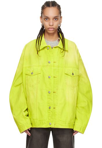 Acne Studios Yellow Oversized Denim Jacket