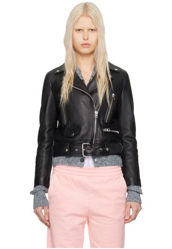 Acne Studios Black Biker Leather Jacket