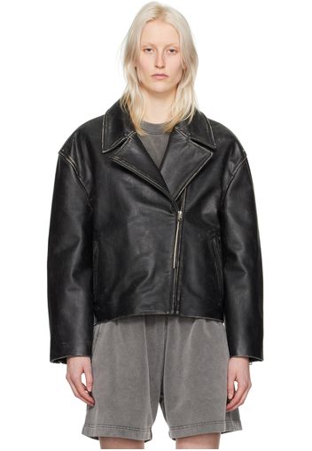 Acne Studios Black Padded Leather Jacket