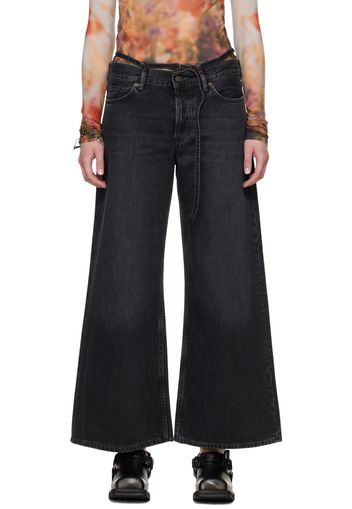 Acne Studios Black Self-Tie Jeans