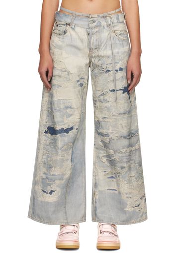 Acne Studios Blue Printed Jeans