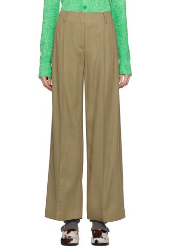 Acne Studios Khaki Straight-Leg Trousers