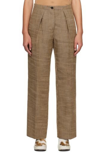 Acne Studios Brown Check Trousers