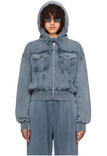 Acne Studios Blue Flap Pocket Hoodie