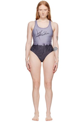 Acne Studios Gray Printed Swimsuit