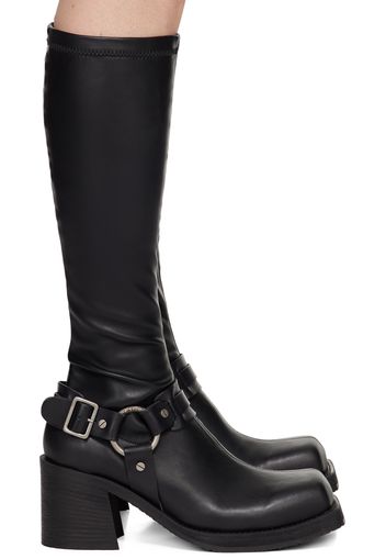 Acne Studios Black Pull-On Buckle Boots