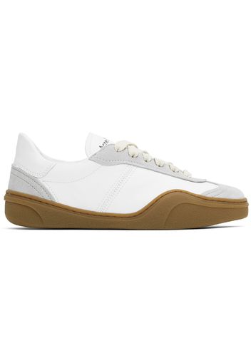 Acne Studios White & Gray Lace-Up Sneakers