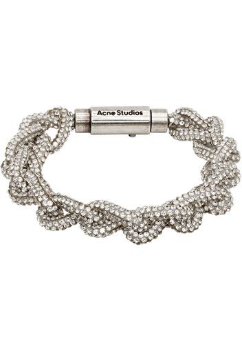 Acne Studios Silver Crystal Cord Bracelet