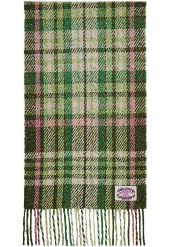 Acne Studios Green & Pink Plaid Fringe Scarf