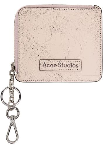 Acne Studios Pink Zip Leather Wallet