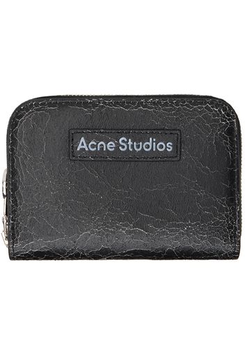 Acne Studios Black Leather Zip Wallet