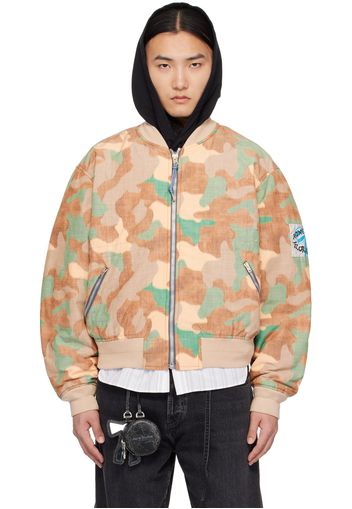 Acne Studios Beige Camo Bomber Jacket