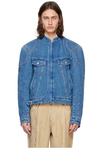 Acne Studios Blue Biker Denim Jacket