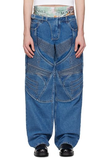 Acne Studios Blue Biker Jeans