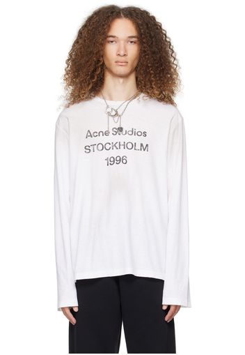 Acne Studios White Faded Long Sleeve T-Shirt