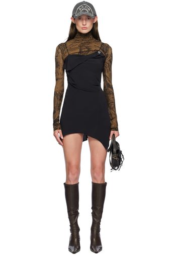 Acne Studios Black Strap Minidress