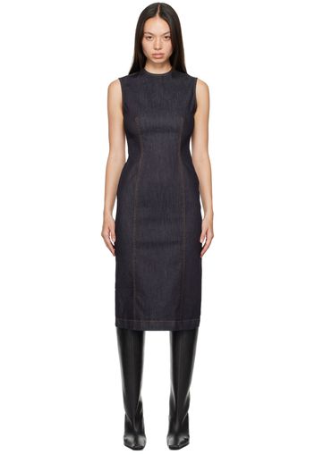 Acne Studios Indigo Crewneck Denim Midi Dress