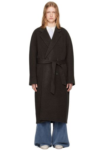 Acne Studios Gray Double-Breasted Wool Coat