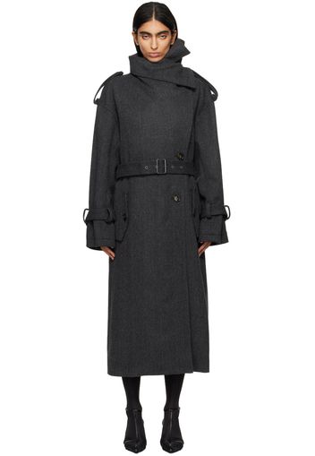 Acne Studios Gray Belted Coat