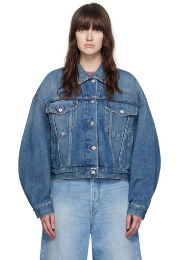 Acne Studios Blue Relaxed Cropped Fit Denim Jacket