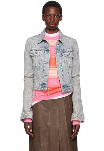 Acne Studios Blue Rose Monogram Denim Jacket